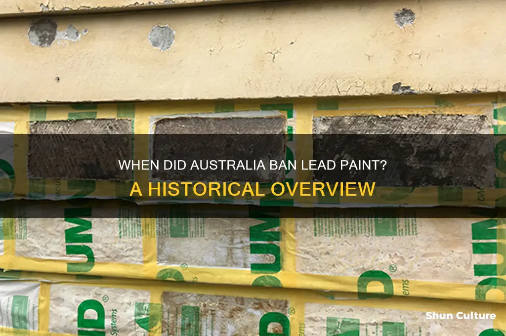 what year was lead paint banned in australia