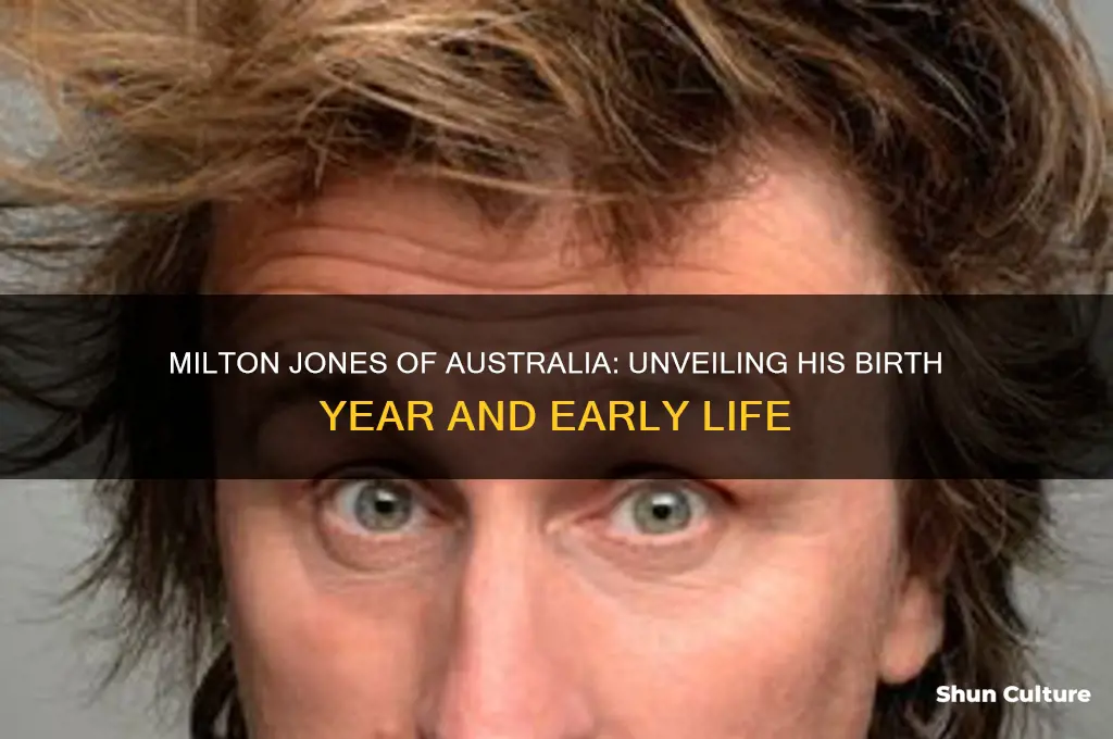 what year was milton jones born of australia