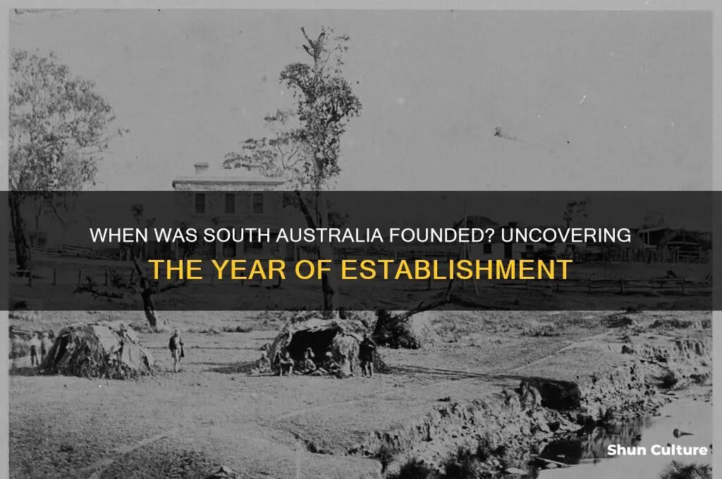 what year was south australia founded