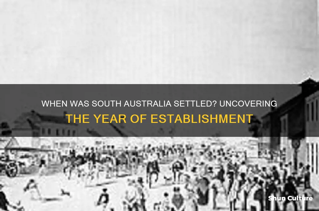 what year was south australia settled
