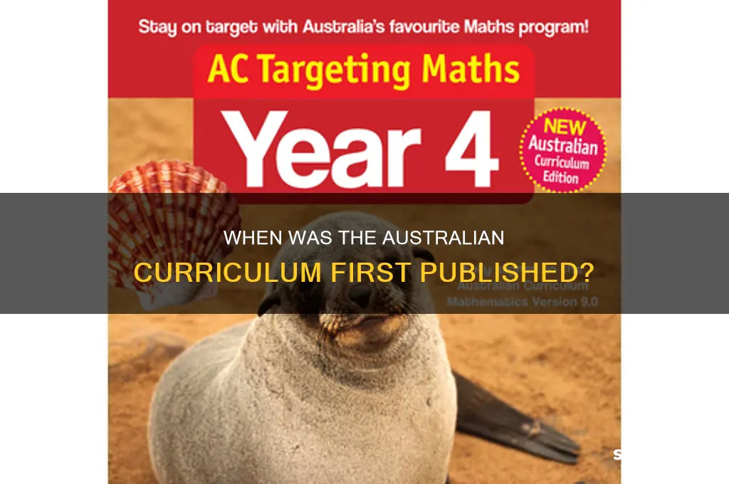 what year was the australian curriculum published