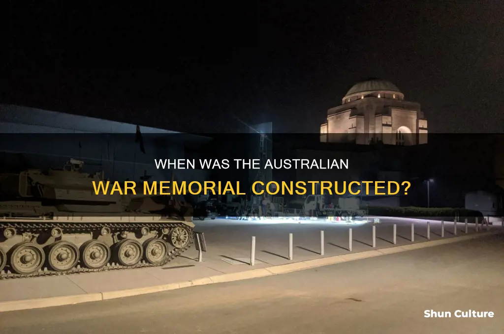 what year was the australian war memorial built