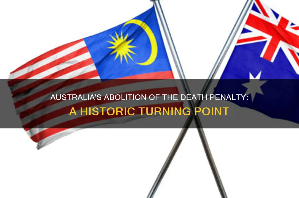 what year was the death penalty abolished in australia