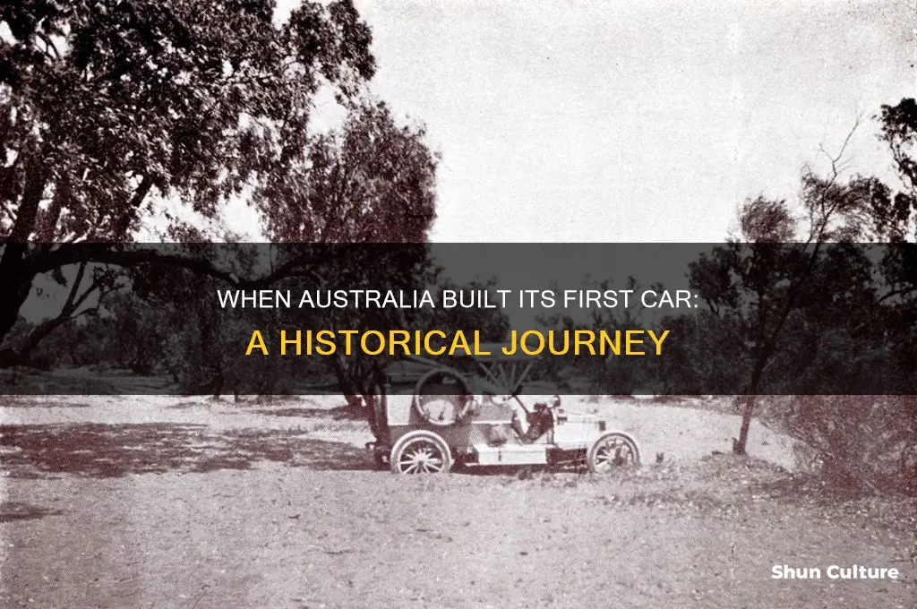 what year was the first car made in australia