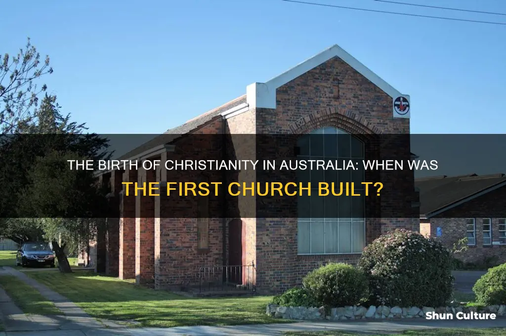 what year was the first christian church built in australia