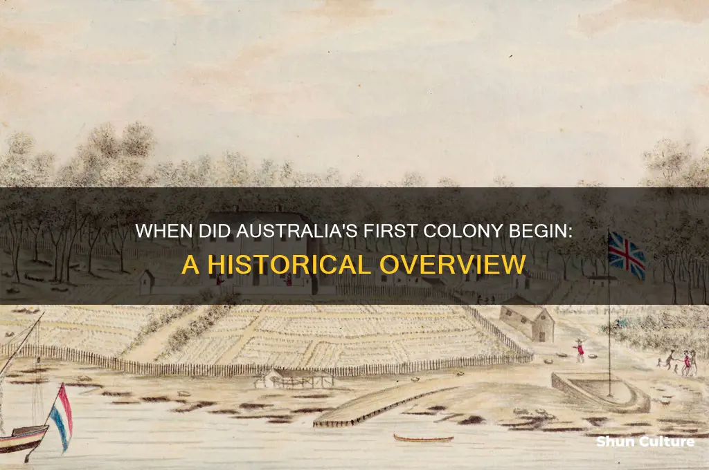 what year was the first colony established in australia