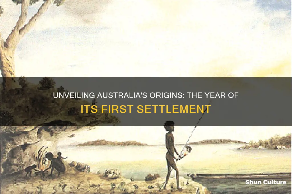 what year was the first settlement in australia