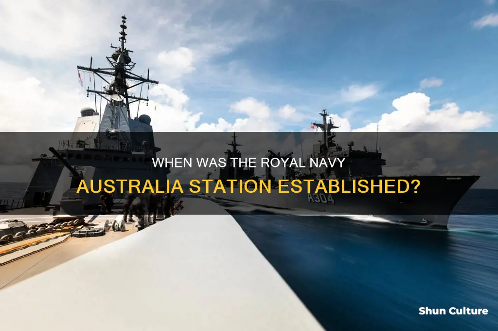 what year was the the royal navy australia station established