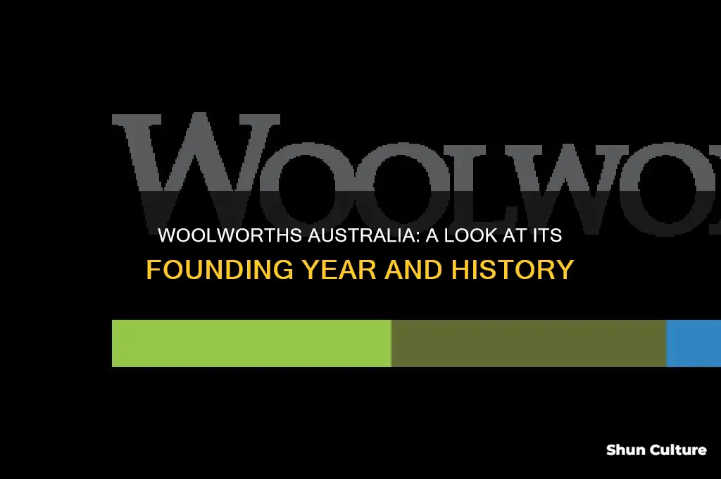 what year was woolworths australia founded