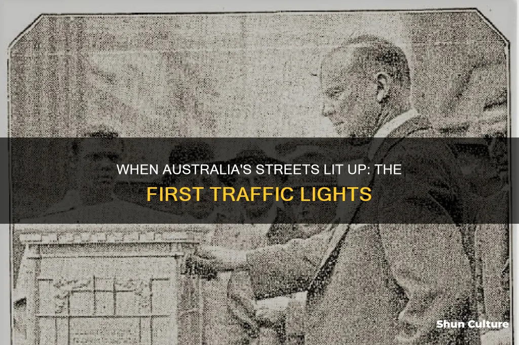 what year were traffic lights first used in australia