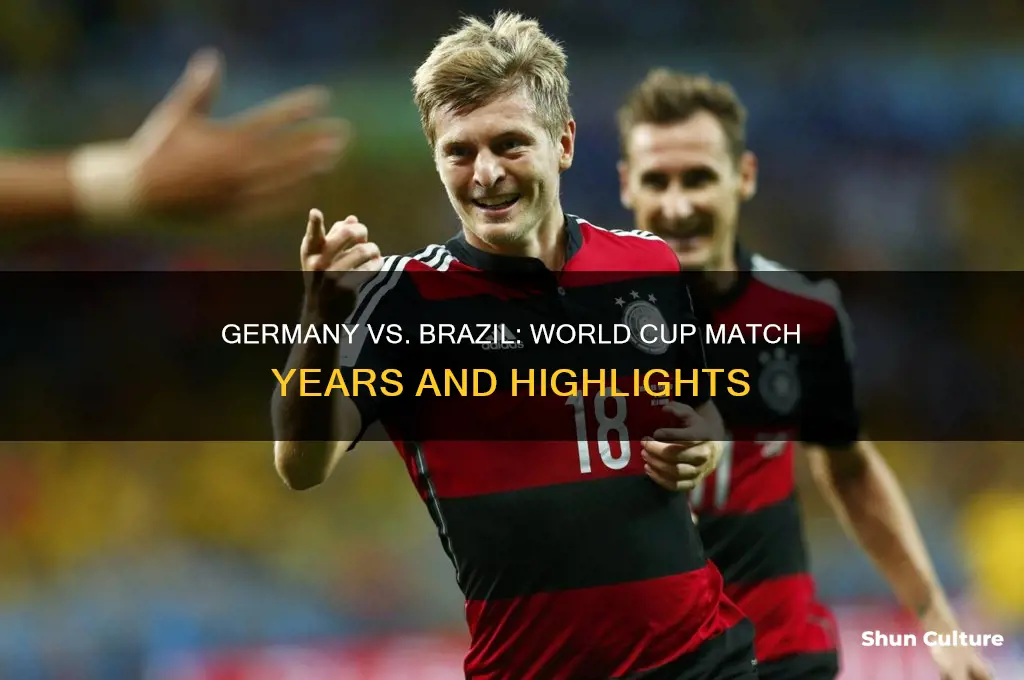 what years did germany play brazil world cup
