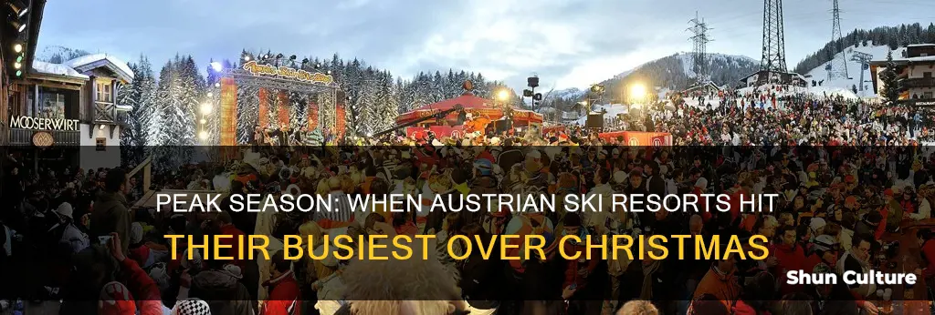 when are austrian ski areas crowded over christmas