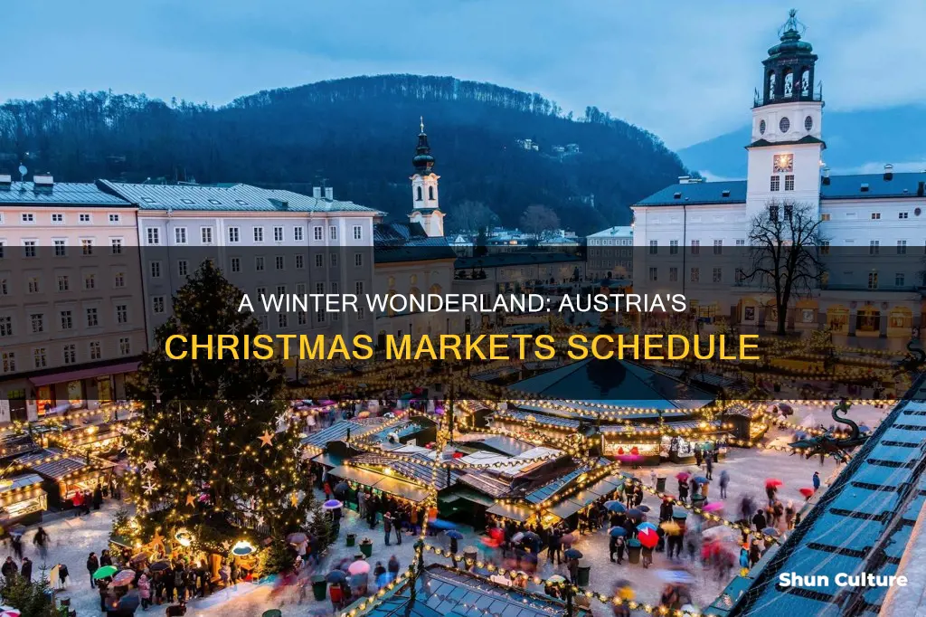 when are the christmas markets in austria