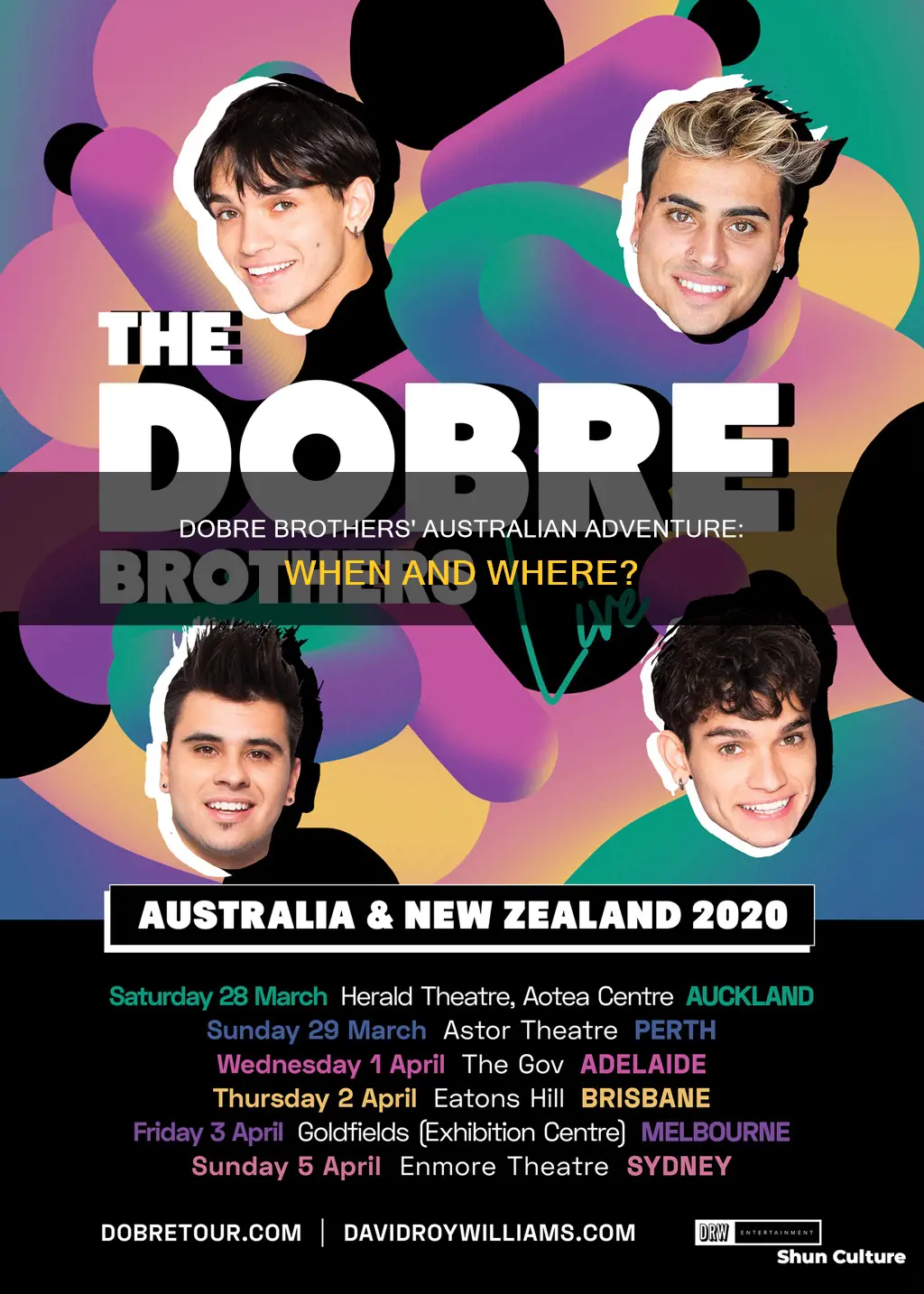 when are the dobre brothers coming to australia