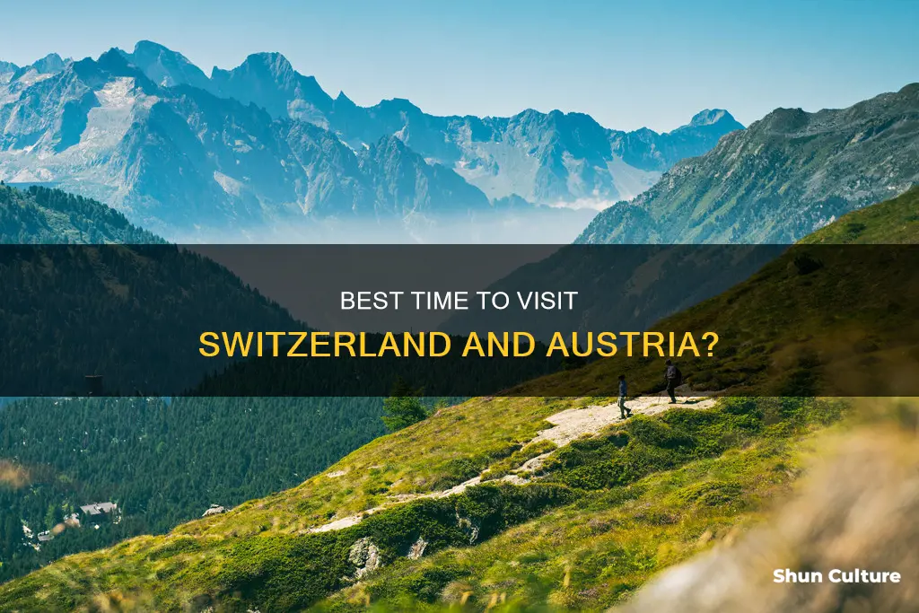 when are the warmest months in switzerland austria