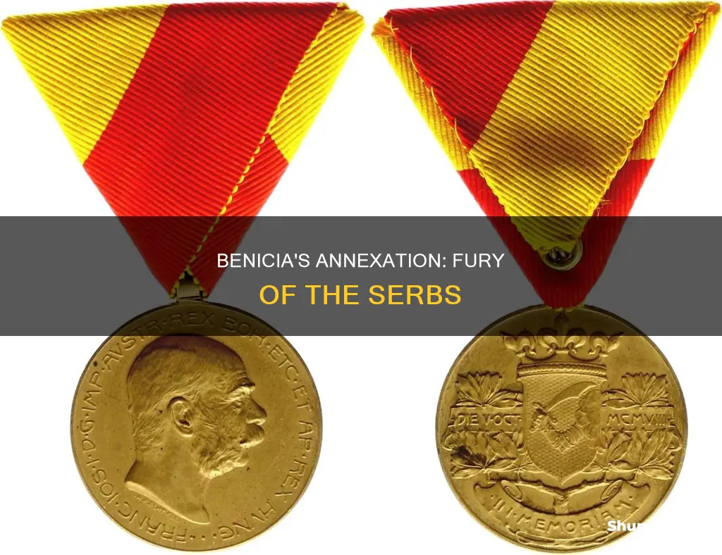 when austria-hungary annexed benicia in 1908 which group became furious