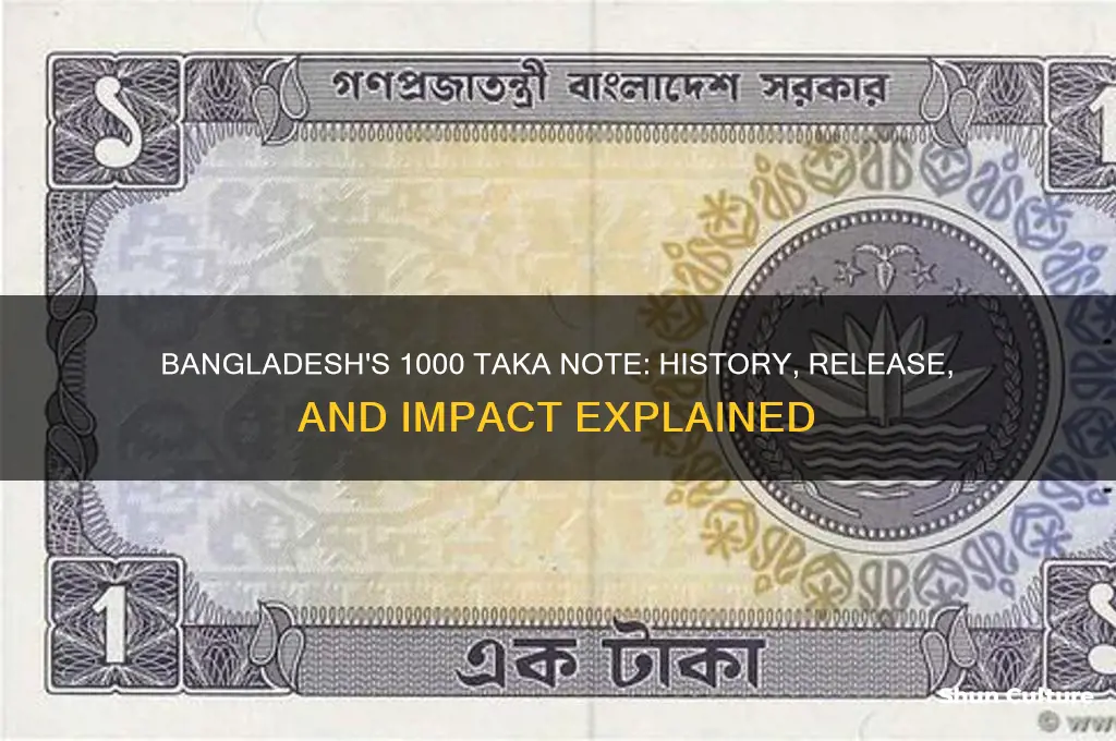 when bangladesh issued 1000 taka note