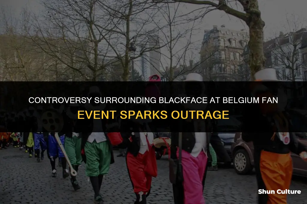 when belgium fan has black face on
