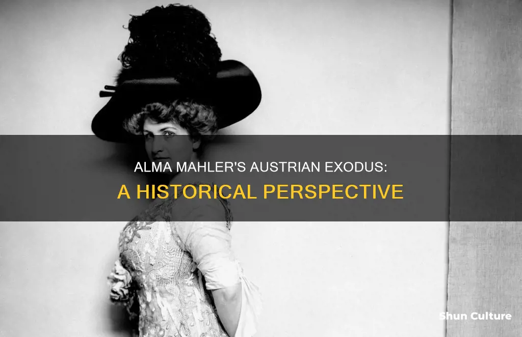 when did alma mahler leave austria