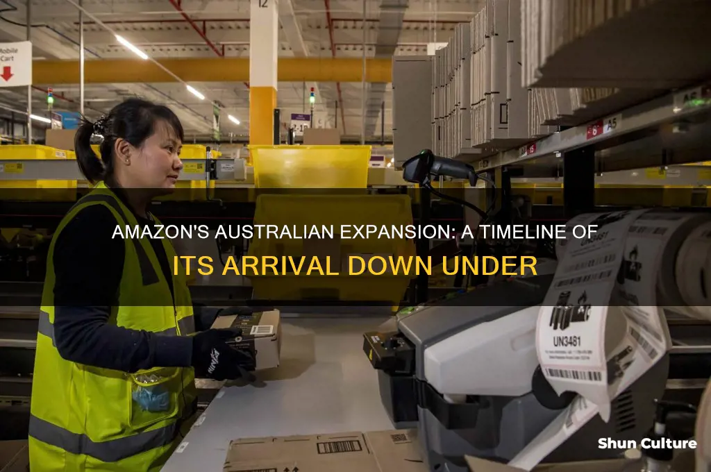 when did amazon go to australia