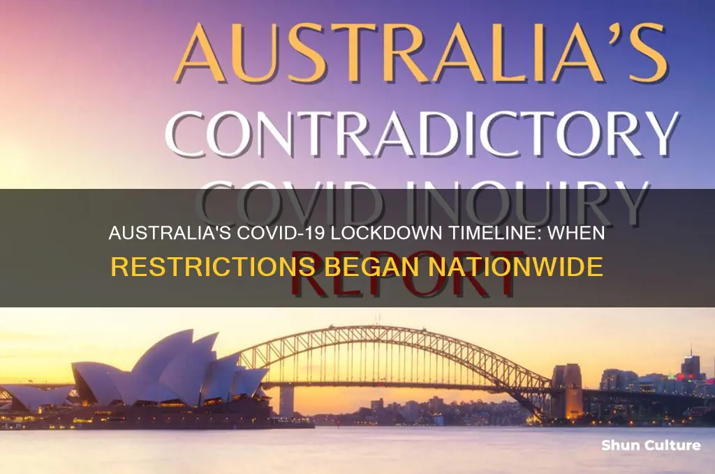 when did australia go into covid lockdown