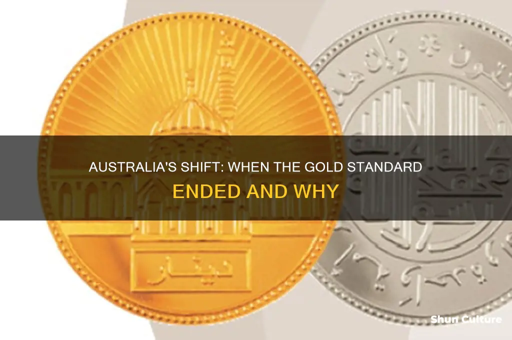 when did australia go off the gold standard