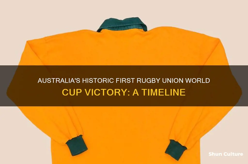 when did australia win their first rugby union world cup