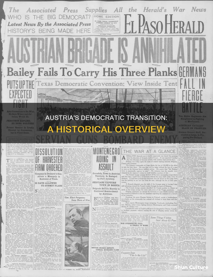 when did austria became a democracy