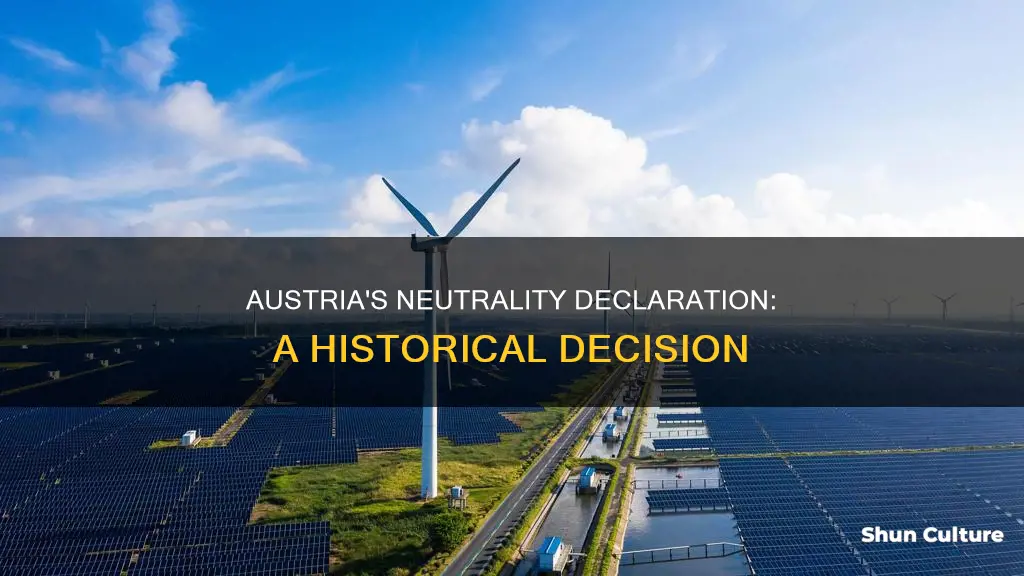 when did austria declare neutrality