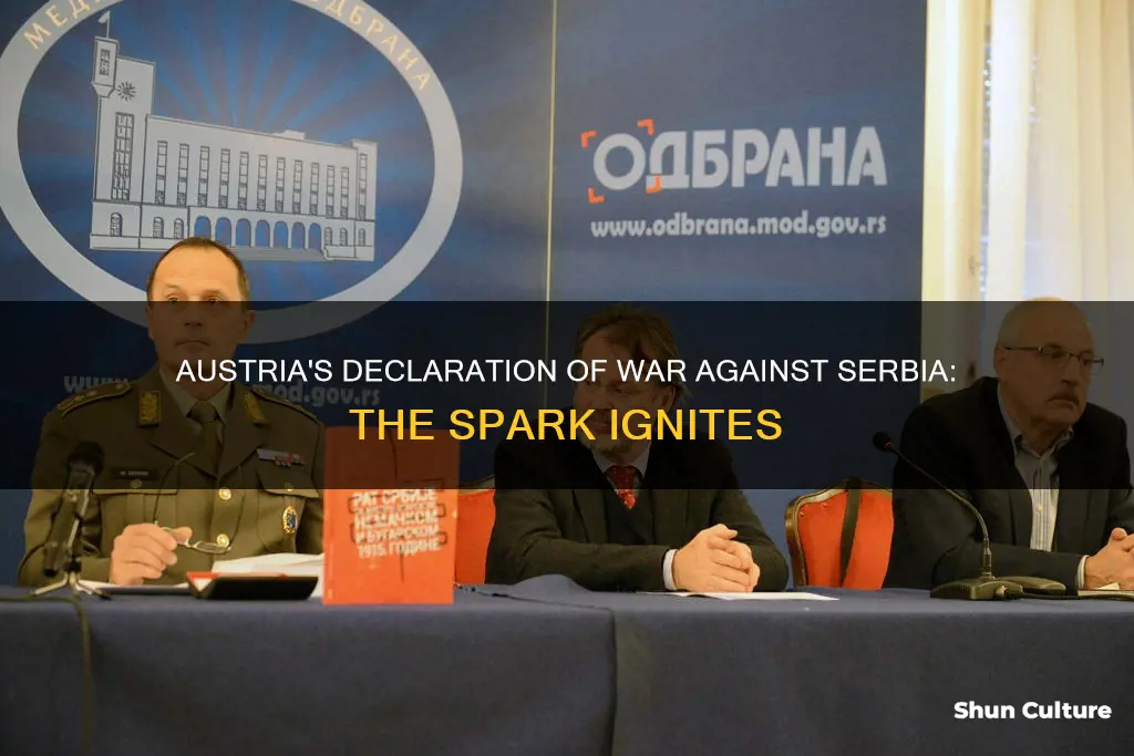 when did austria declare war on seria