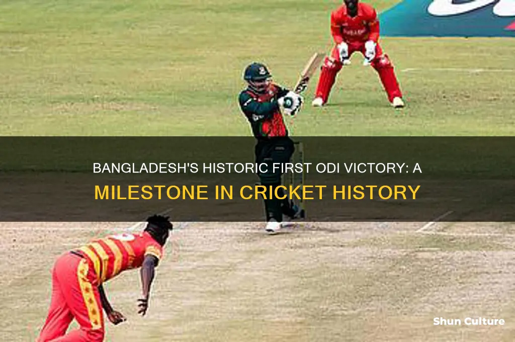 when did bangladesh won their first odi
