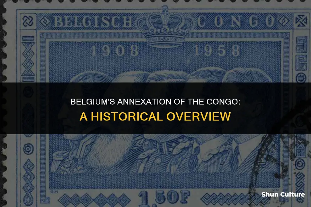 when did belgium annex the congo
