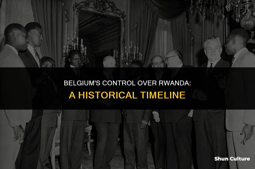 when did belgium gain control of rwanda