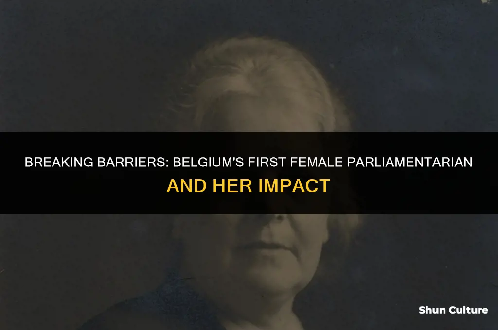 when did belgium get its first female member of parliament