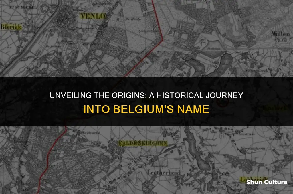 when did belgium get its name