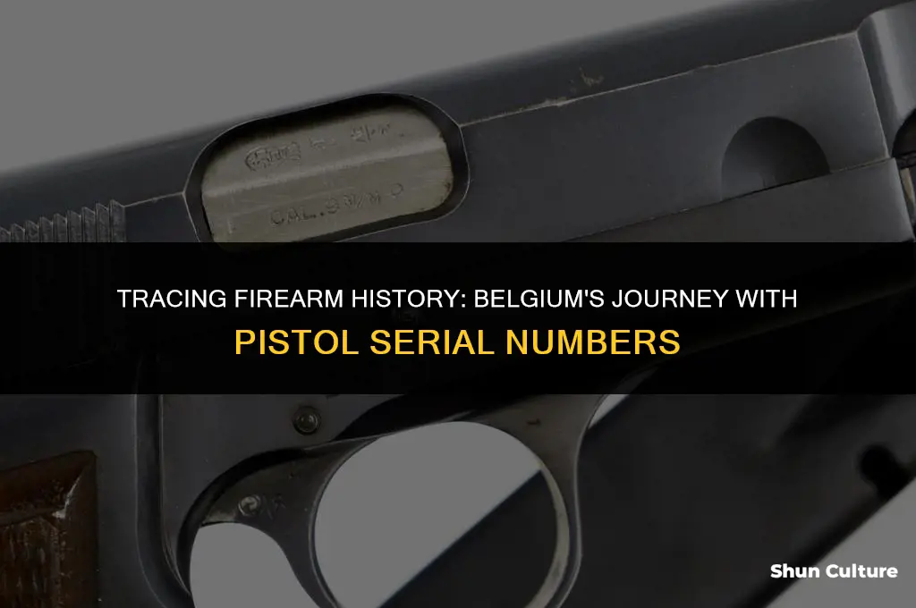 when did belgium start putting serial numbers on pistols