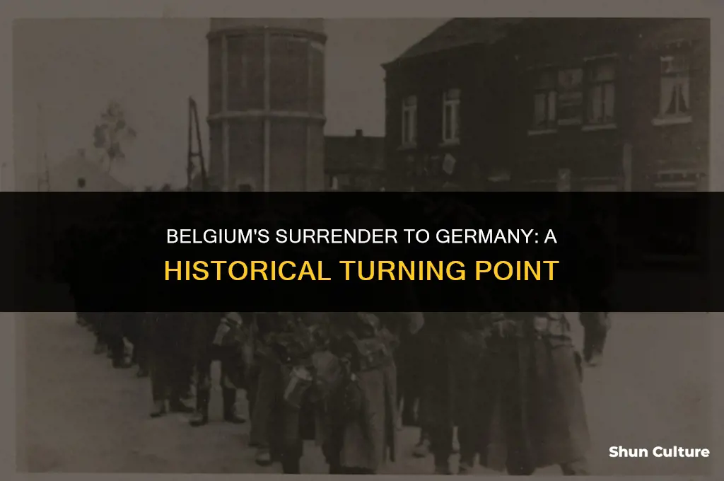when did belgium surrender to germany