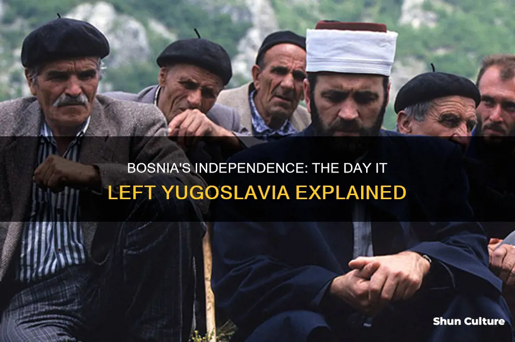 when did bosnia leave yugoslavia