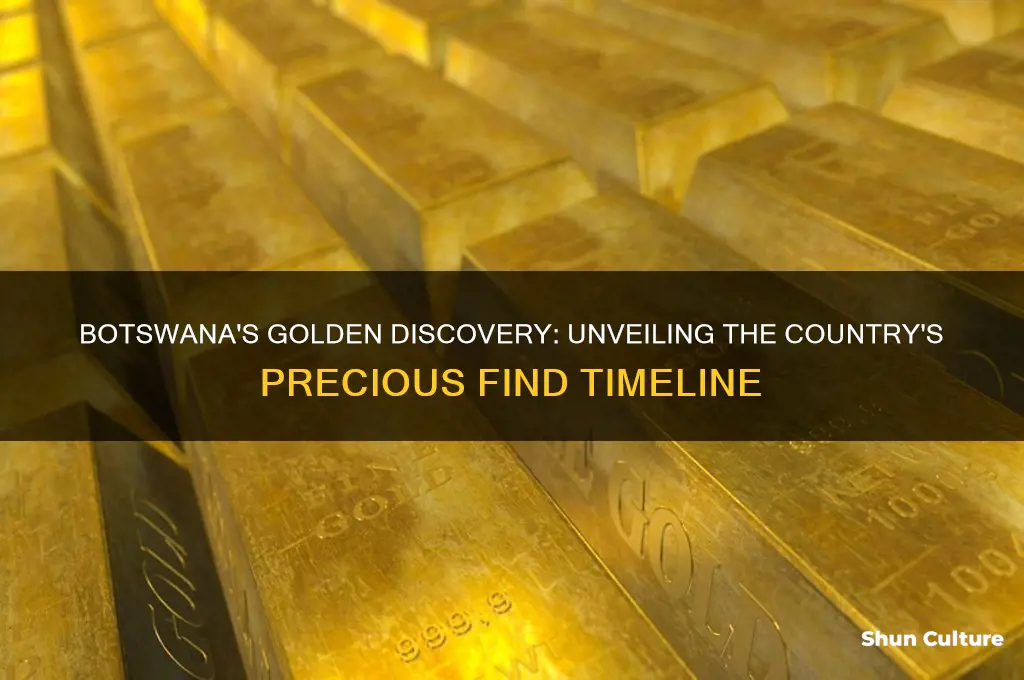 when did botswana find gold in their country
