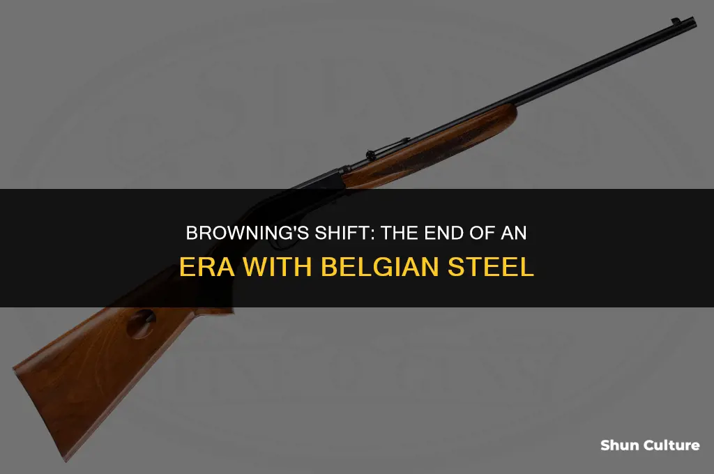 when did browning stop using belgium steel