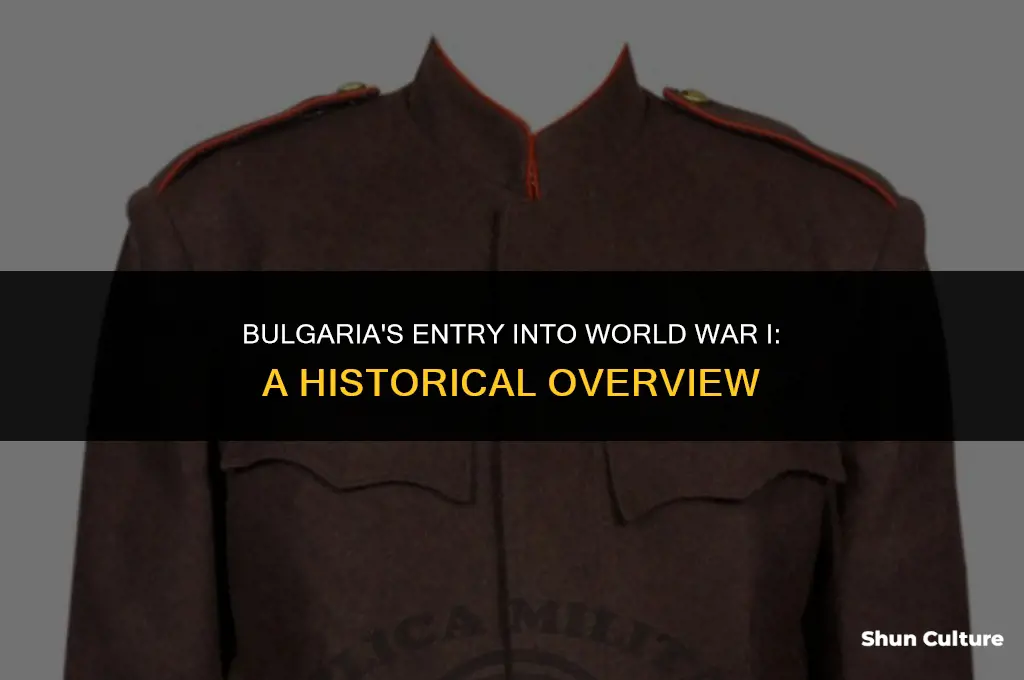 when did bulgaria join ww1