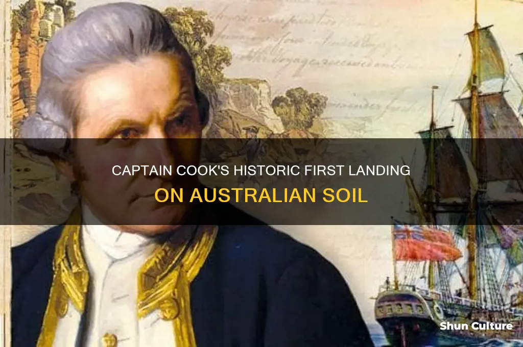 when did captain cook first land on australian soil