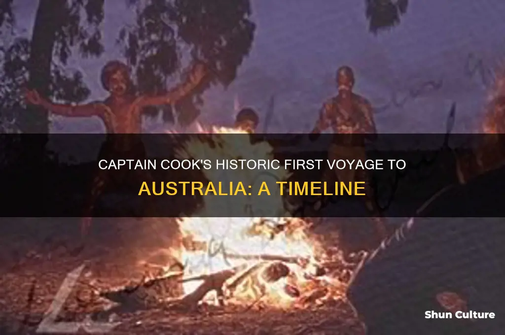 when did captain cook first sail to australia
