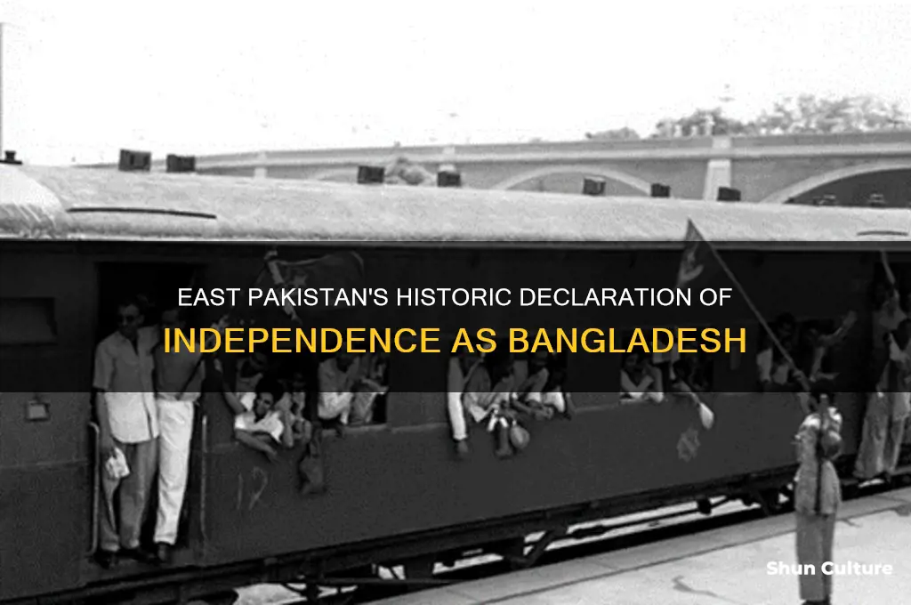 when did east pakistan declare its independence of bangladesh