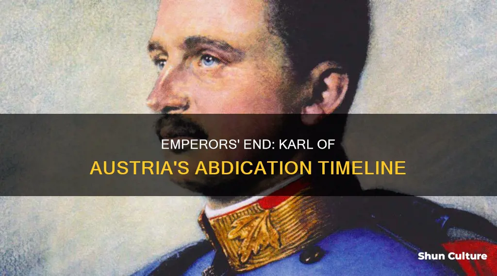 when did emperor karl of austria abdicate