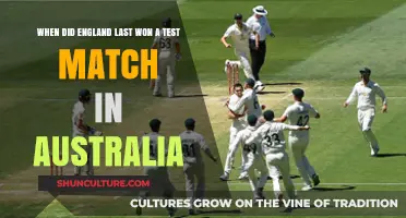 England's Last Test Match Win in Australia