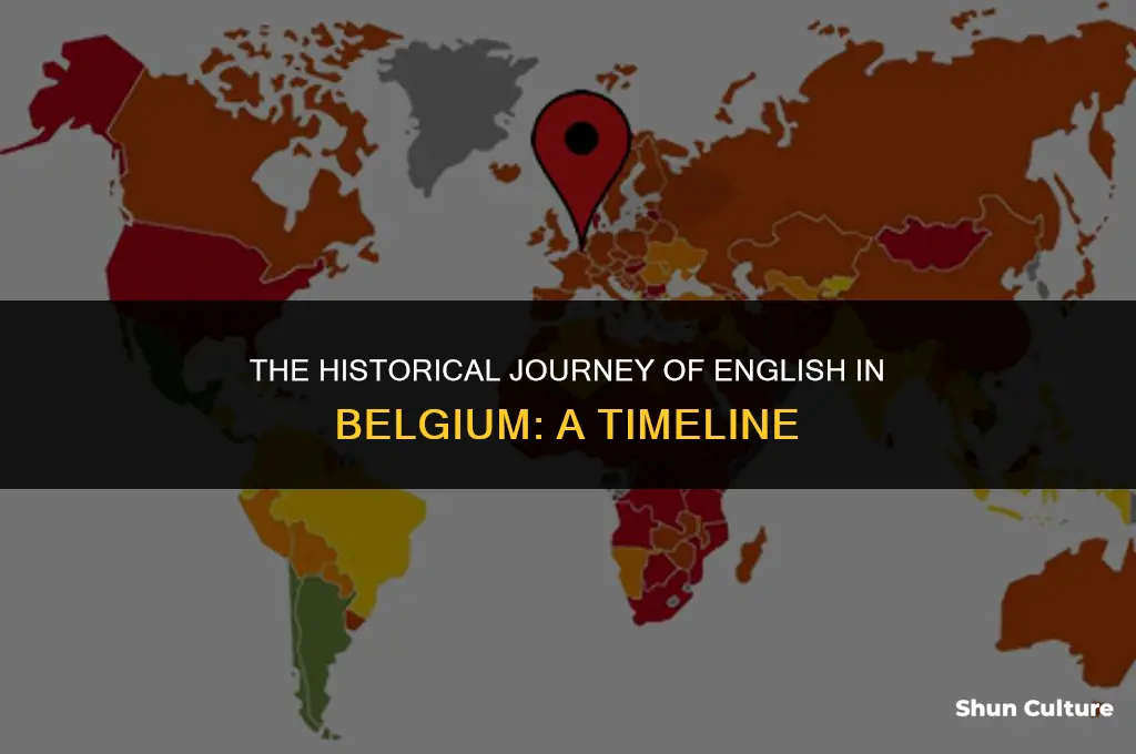 when did english spread to belgium