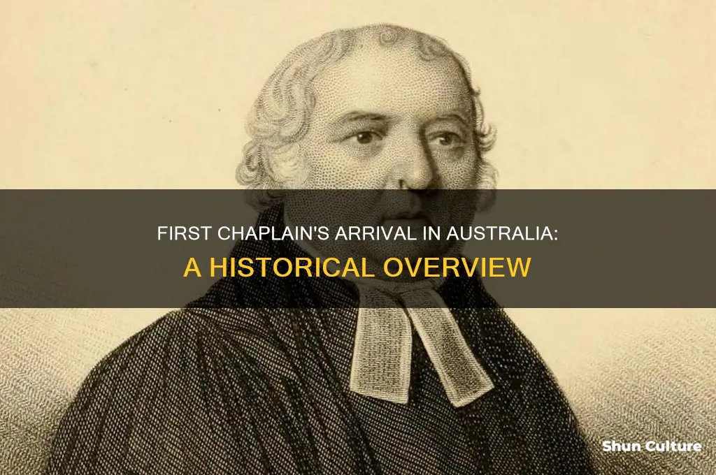 when did first chaplain arrive in australia