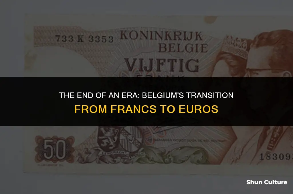 when did francs stop being used in belgium