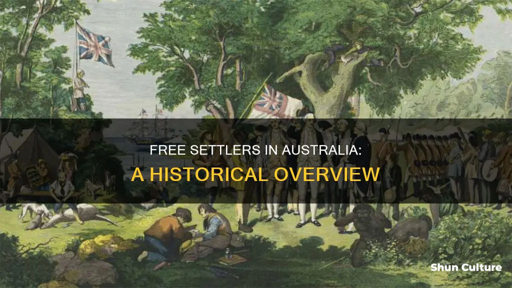 when did free settlers arrived in australia